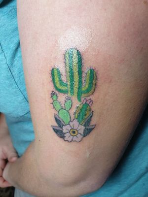 My cousin's cactus is finished. #cactus #radiantcolorsink #radiant #solidink #starbritecolors #sacredchaosink #fresh #colour #dragonhawk #floral 