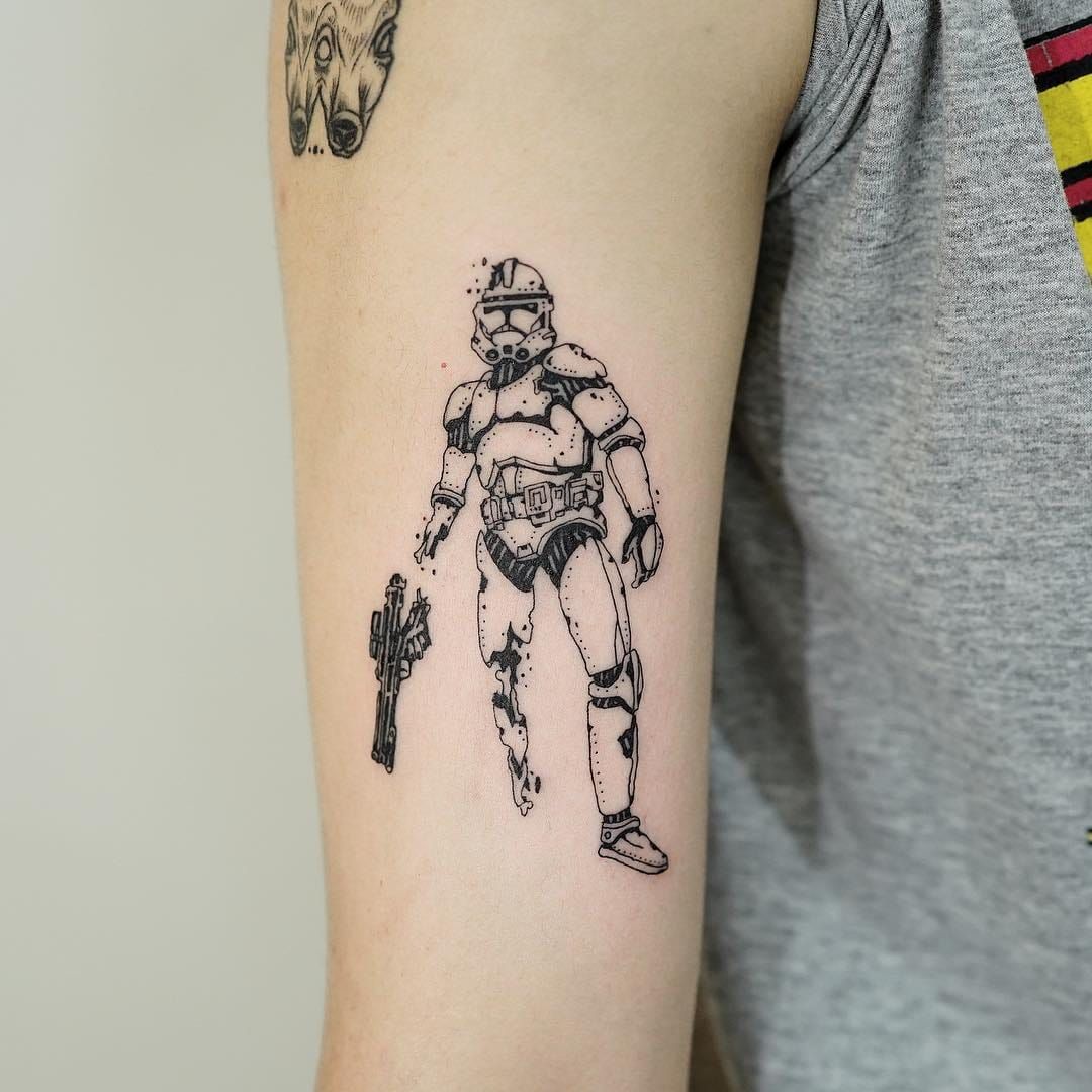 Got my second Traditional Star Wars Tattoo done today Done by Ina  TigerNestTattoo Germany  rtraditionaltattoos