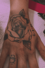 Rose hand tattoo i did 