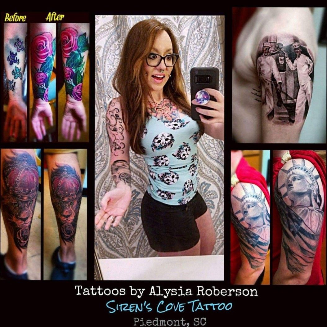 Tattoo uploaded by SC Tattoo Alysia Roberson Greenville Mauldin  Tattoos  by one of South Carolina s best female tattoo artists Alysia Roberson at  Sirens Cove Tattoo in Piedmont SC near Greenville