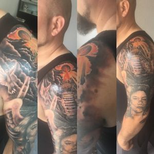R.i.P cover up half sleeve by Ramon