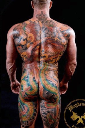 Full japanese colour back piece , and hamstring piece 