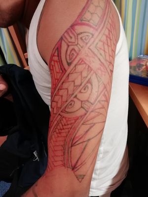 First session liningNext session shadingPolynesian freehand 