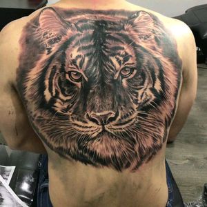 Tiger backpiece #realistic #backpiece #tigerhead 