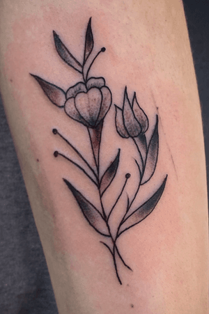 Finline flower tattoo