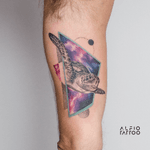 Design y tattoo by Alfio. Buenos Aires - Argentina / alfiotattoo@gmail.com / #turtle  #galaxytattoo #seaturtle #galaxy #art #tattoodesign #alfiotattoo #composition #tattoocolor #geometrictattoos #swimming #tattoo #tattooart #tattooartist