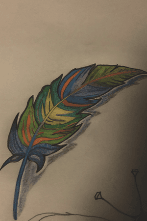 Colorful Feather! Art by Knucklez @diamonddezigns 