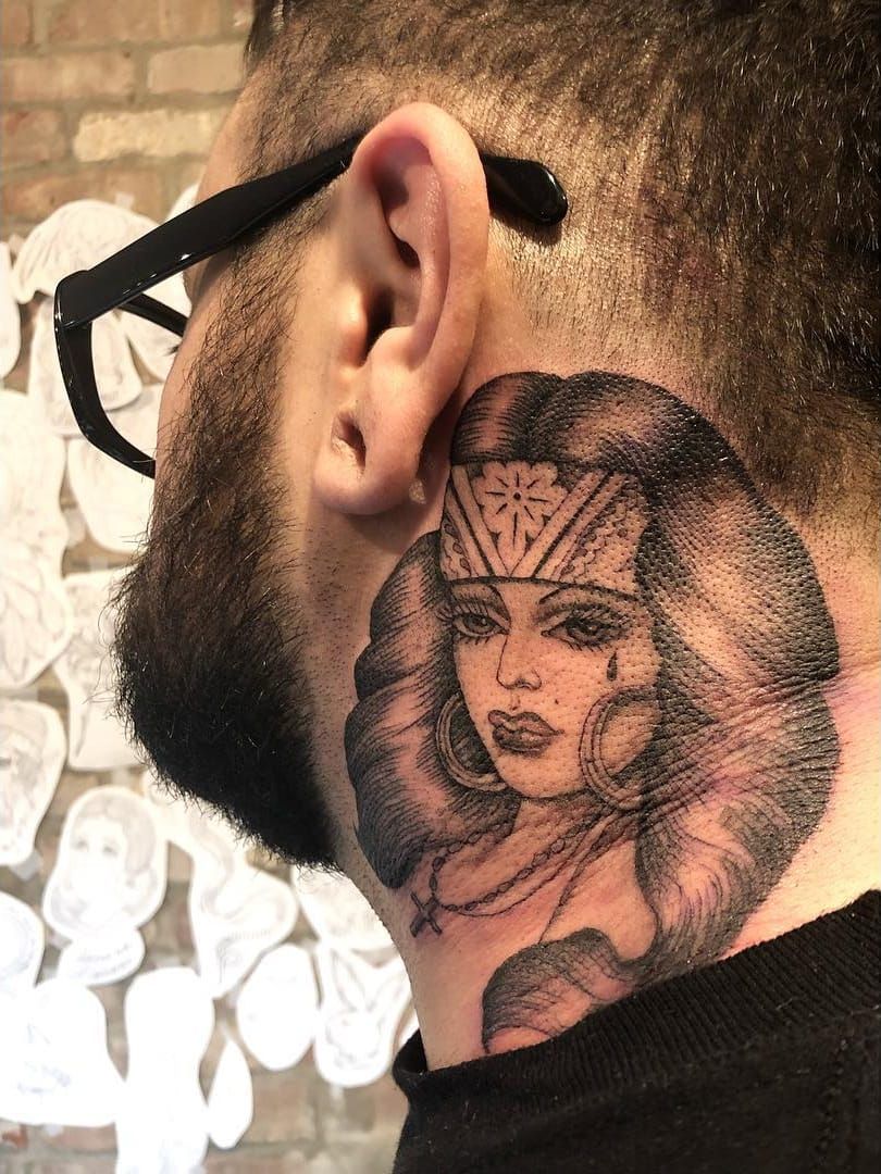 Sullen Art Collective on Instagram Aztec Necklace by tattoosbygoethe  TattooerOwner at worldwidetattooersn in 2023  Aztec tattoo designs Aztec  tattoos Aztec tattoo