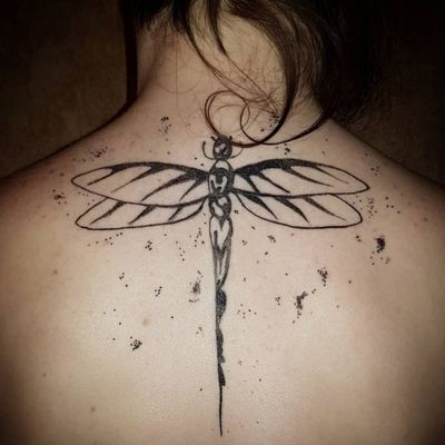 Dragon fly original drawing.. #dotwork #dotworktattoo #nature #dragonfly #origional 