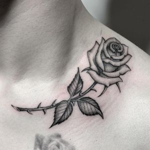 Single needle rose by Dustin Bredlau