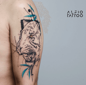 Design y tattoo by Alfio. Buenos Aires - Argentina / alfiotattoo@gmail.com / #tiger  #tigertattoo #tigre #sketch  #art #tattoodesign #alfiotattoo #composition #tattoocolor #watercolor #watercolortattoo #tattoo #tattooart #tattooartist