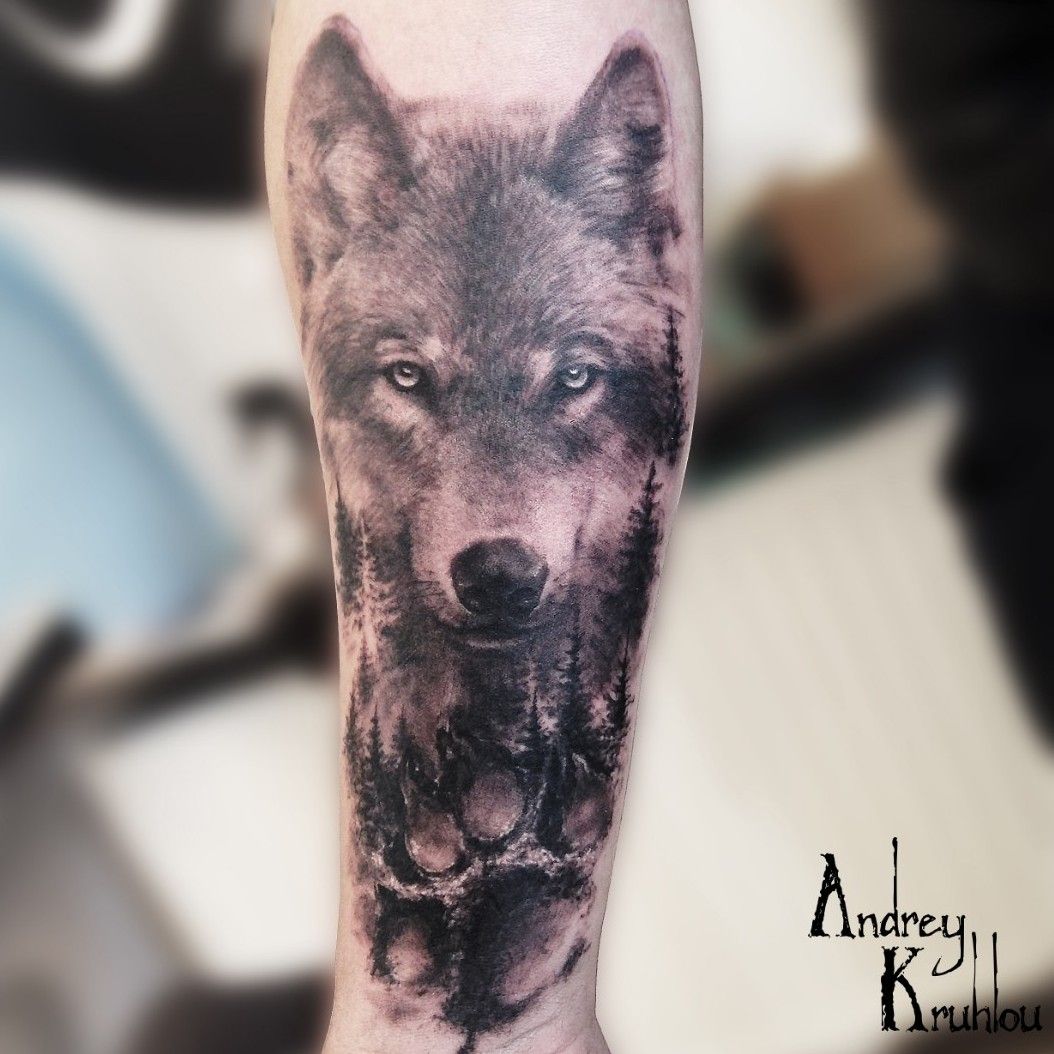 Realistic Geometrical Wolf Tattoo  Ace Tattooz