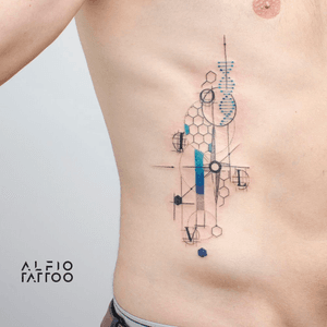 Design y tattoo by Alfio. Buenos Aires - Argentina / alfiotattoo@gmail.com / #geometrictattoos   #geometricart   #fineline  #art #tattoodesign #alfiotattoo #composition #tattoocolor #finelinetattoo #tattoo #tattooart #tattooartist