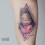 Design y tattoo by Alfio. Buenos Aires - Argentina / alfiotattoo@gmail.com / #galaxy #galaxytattoo #art #tattoodesign #alfiotattoo #composition #tattoocolor #blackandgrey #tattoo #tattooart #tattooartist
