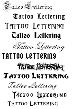 Tattoo fonts