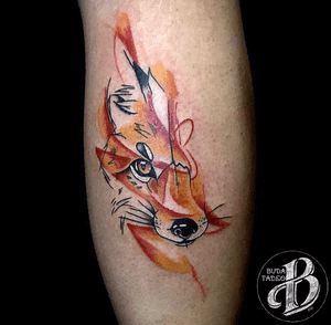 Watercolor fox #watercolor #foxtattoo #fox #orangetattoo #dublintattoos #tattoodublin 