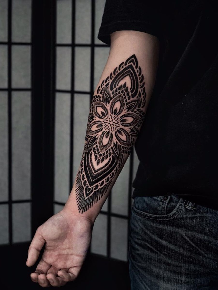 Tattoo uploaded by Arang Eleven • Geometric mandala on forearm. • Tattoodo