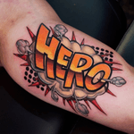 Hero comic style for arm.