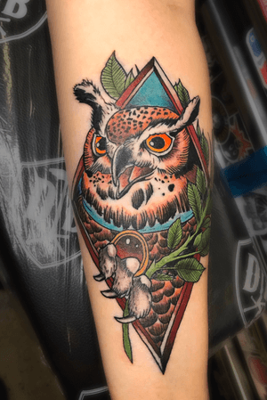 #neotraditional #owltattoo 