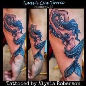 🧜‍♀️ Have I mentioned before that I LOVE mermaids...? Mermaid tattooed by one of the best tattoo artists in SC , Alysia Roberson at one of South Carolina's best tattoo shops, Siren's Cove Tattoo in Piedmont, SC!!! #mermaid #mermaidtattoo #sirentattoo #tattoosiren #mermaidblue #pinuptattoo #pinupgirltattoo #nautical #nauticaltattoo #oceantattoo #beach #tattoos #tattooartist #femaletattooartist #girltattooartist #ladytattooer #ladytattooers #realistic #realism #pinup #pinupgirl #realistictattoo #mermaidportrait #mermaidtale #mermaidtail #mermaidtattoos #mermaidscales #sirensofthesea #inkmaster #tattooed #tattooedman #tattooedwoman #inkedgirl #sctattoo #sctattooartist #sctattooshop #sctattooist #sctattooer #sirens #southcarolinatattooartist #greenvillesc #sirenscove #andersonsc #clemsonsc #Alysiarobersontattoo #sirenscovetattoo 🧜‍♀️www.facebook.com/sirenscovetattoo www.facebook.com/Alysia.Roberson.Tattoo.Artist 