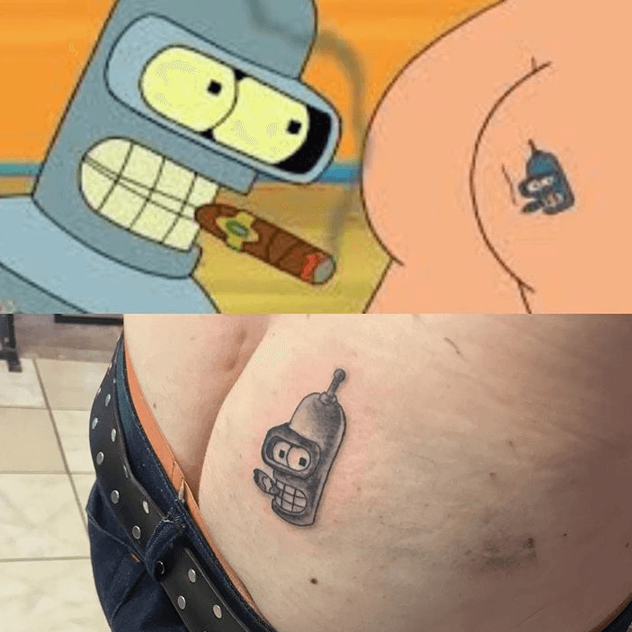 Futuramas Bender inspired tattoo