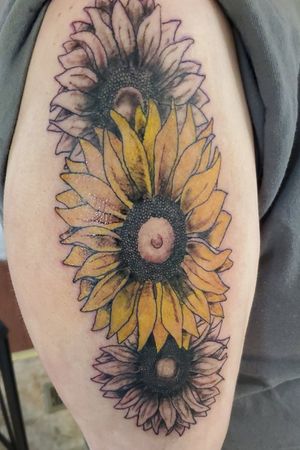 Sun flower tattoo 