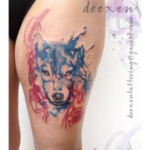 🐺Your Eyes Shows The Strength Of Your Soul➡️Contact: deexentattooing@gmail.com 🐾Merci Julia pour ce joli projet---#tatouage #flowertattoo #wolftattoo #graphictattoo #tatouage #watercolortattoo #watercolortattoos #watercolourtattoo #colortattoos #tattoo2me 
