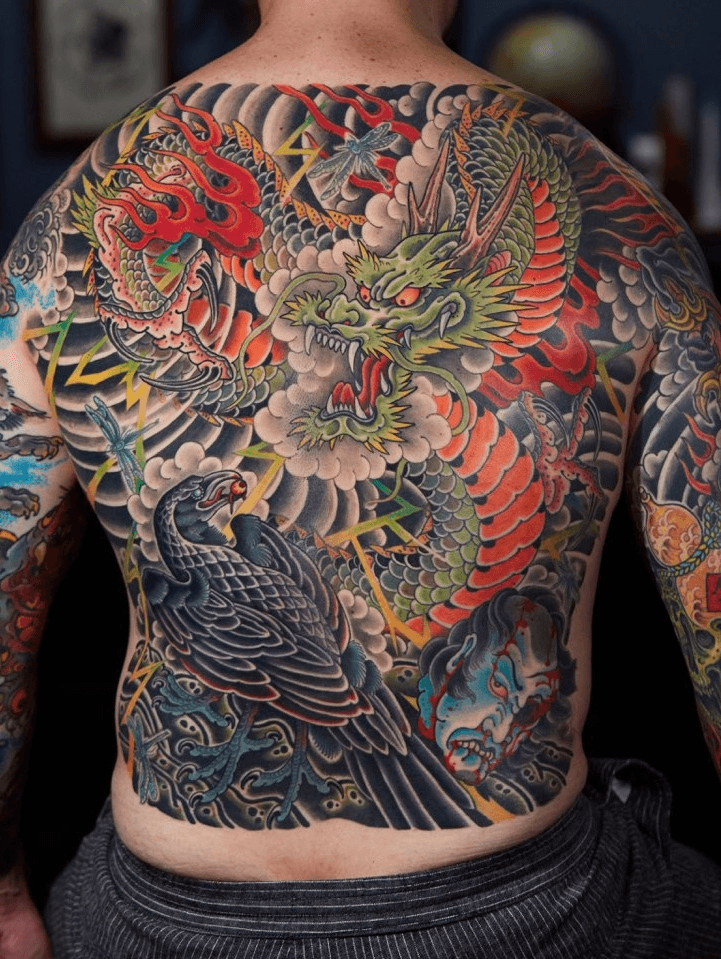 Japanese Dragon Tattoo  Dragon Back  Sleeve Tattoos  Authentink