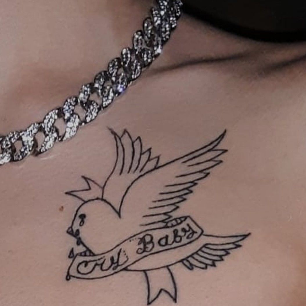 Tattoo Crybaby Aesthetic Bird Lilpeep Stickerfromraine  Lil Peep Crybaby  Album Transparent PNG  1024x1132  Free Download on NicePNG