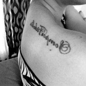 Semper Fidelis was my first tattoo. I got it done at Tattoo X, Colorado. It needs an urgent retouch. It wasn't a good quality tracing. 
