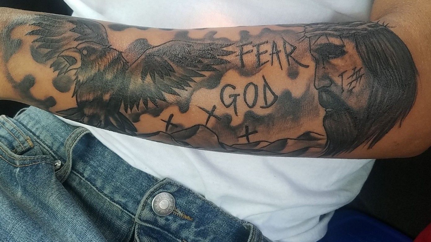 Nick created this beautiful sleeve based on psalm 23  nicksundstromtattoos  For info consults and appoi  Tattoos Forarm  tattoos Half sleeve tattoos for guys