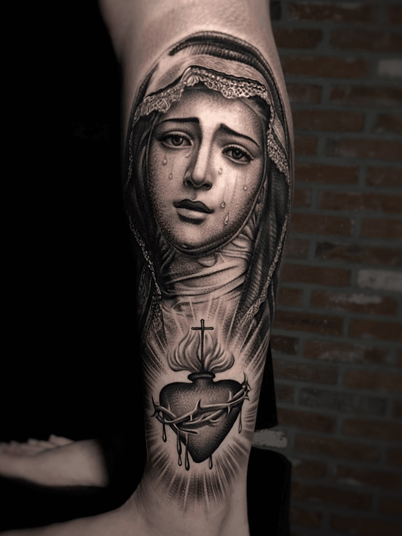 Virgin Mary Tattoo Designs Chest