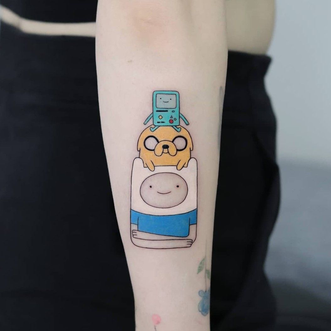 60 Adventure Time Tattoo Designs For Men  Animated Ink Ideas