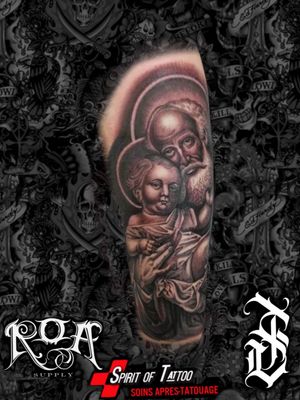 Saint Giuseppe #religioustattoo #saintjoseph #sanjose #blackandgray #tatuajereligioso #josesanjuan #josesanjuanart 