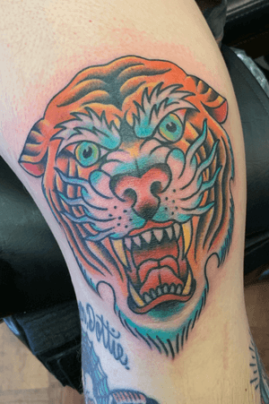 Traditional Tiger on my right knee