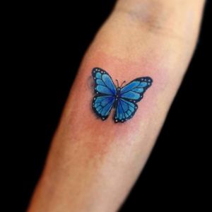 Beautiful 3d butterfly by Jake Wright find him on Instagram @jakewrighttattoo 