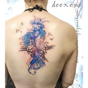 🌬️A Sylphe's Ascension➡️Contact: deexentattooing@gmail.com☁️Merci Jenny pour ce projet héroic-fantasy!---#tatouage #sylph #graphictattoo #tatouage #watercolortattoo #watercolortattoos #watercolourtattoo #colortattoos #heroicfantasy 