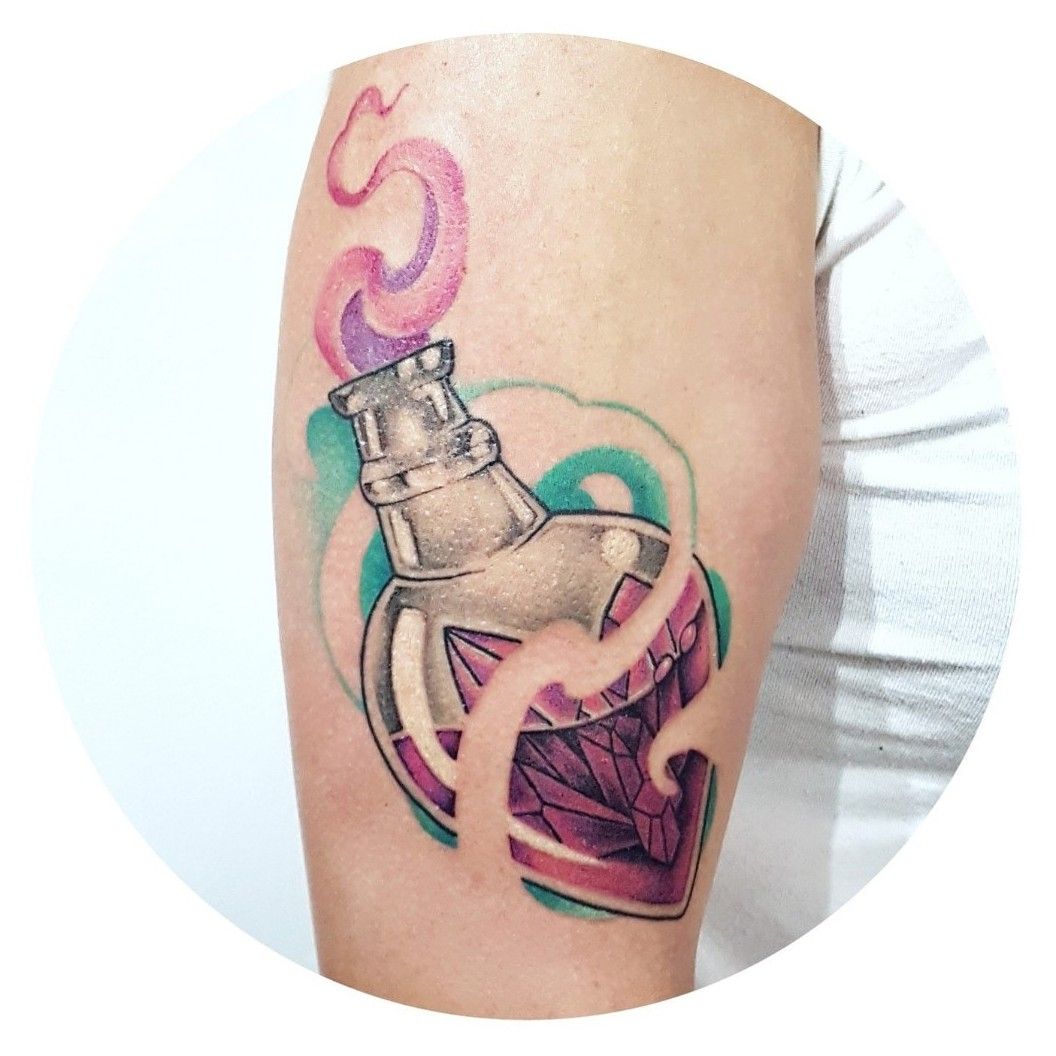 A4 Neo Traditional Tattoo Art Flash Print - ‘Goodnight Sweetheart’ (Poison  Bottle), image size:1056x1056