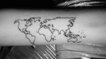 #world #outline #blackworktattoo #inked #linework #woman #detailtattoo #tattoo2me #tattooartist #mapoftheworld #warsaw \ artist: @victorghor 