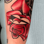 Check out this piece from the other day! . #dannytattoos #darkagetattoo #dentontx #dentonsquare #dentontattooartist #dfwtattoos #dentontattoos #tattooartist #axysrotary #rose #wolf 