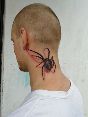 Spider on neck