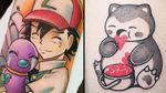 Pokemon tattoo on the left by Nicole Willingham and Pokemon tattoo on the right by Hugocide #Hugocide #NicoleWillingham #Pokemontattoo #Pokemontattoos #detectivepikachu #pokemonmovie #tvshow #anime #animation #cartoon #manga #otaku #Japanese