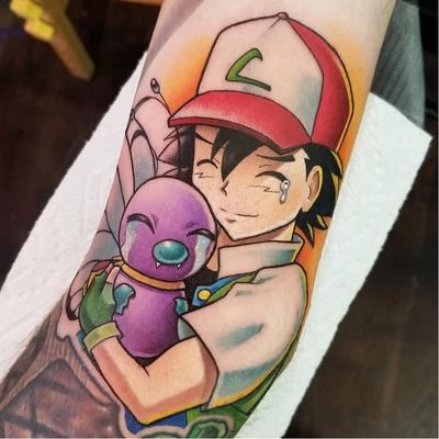 Pokemon tattoo by Nicole Willingham #NicoleWillingham #Pokemontattoo #Pokemontattoos #detectivepikachu #pokemonmovie #tvshow #anime #animation #cartoon #manga #otaku #Japanese