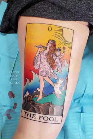 Tarot card The fool mostly healed some fresh