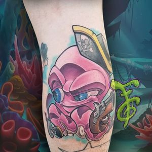 Octopus Pirate Captain#pirate #octopus #octopustattoos #octopustattoo #NewSchoolArtist #newschooltattoo #newschool #cartoonish #cartoontattoo #cartoon #illustrative #illustration #illustrator #pink #colortattoo #colorful #color #original #Custom #customtattoo #miamitattoos #miami #miamiink 