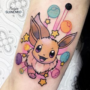 Pokemon tattoo by Katya Slonenko #KatyaSlonenko #Pokemontattoo #Pokemontattoos #detectivepikachu #pokemonmovie #tvshow #anime #animation #cartoon #manga #otaku #Japanese