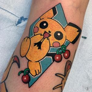 Pokemon tattoo by Cam Medford #CamMedford #Pokemontattoo #Pokemontattoos #detectivepikachu #pokemonmovie #tvshow #anime #animation #cartoon #manga #otaku #Japanese