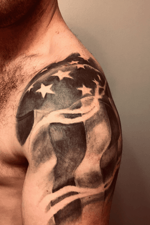 American Flag by Max at Boundless tattoo company