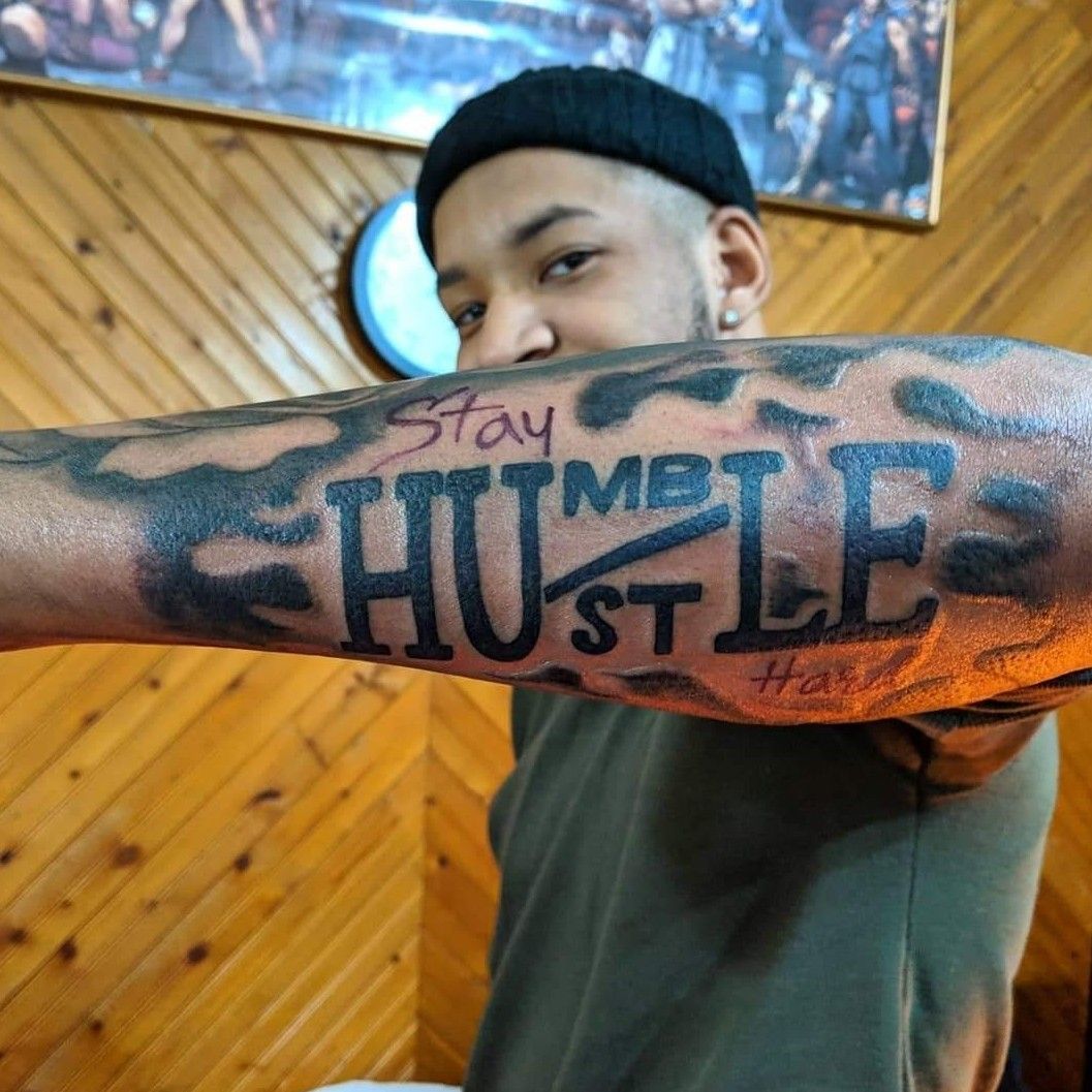 King of hustle  Tattoo sleeve designs First tattoo Body art tattoos