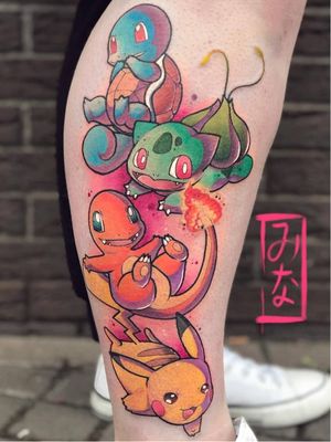 Pokemon tattoo by Mina Boo Tattoo #MinaBooTattoo #Pokemontattoo #Pokemontattoos #detectivepikachu #pokemonmovie #tvshow #anime #animation #cartoon #manga #otaku #Japanese